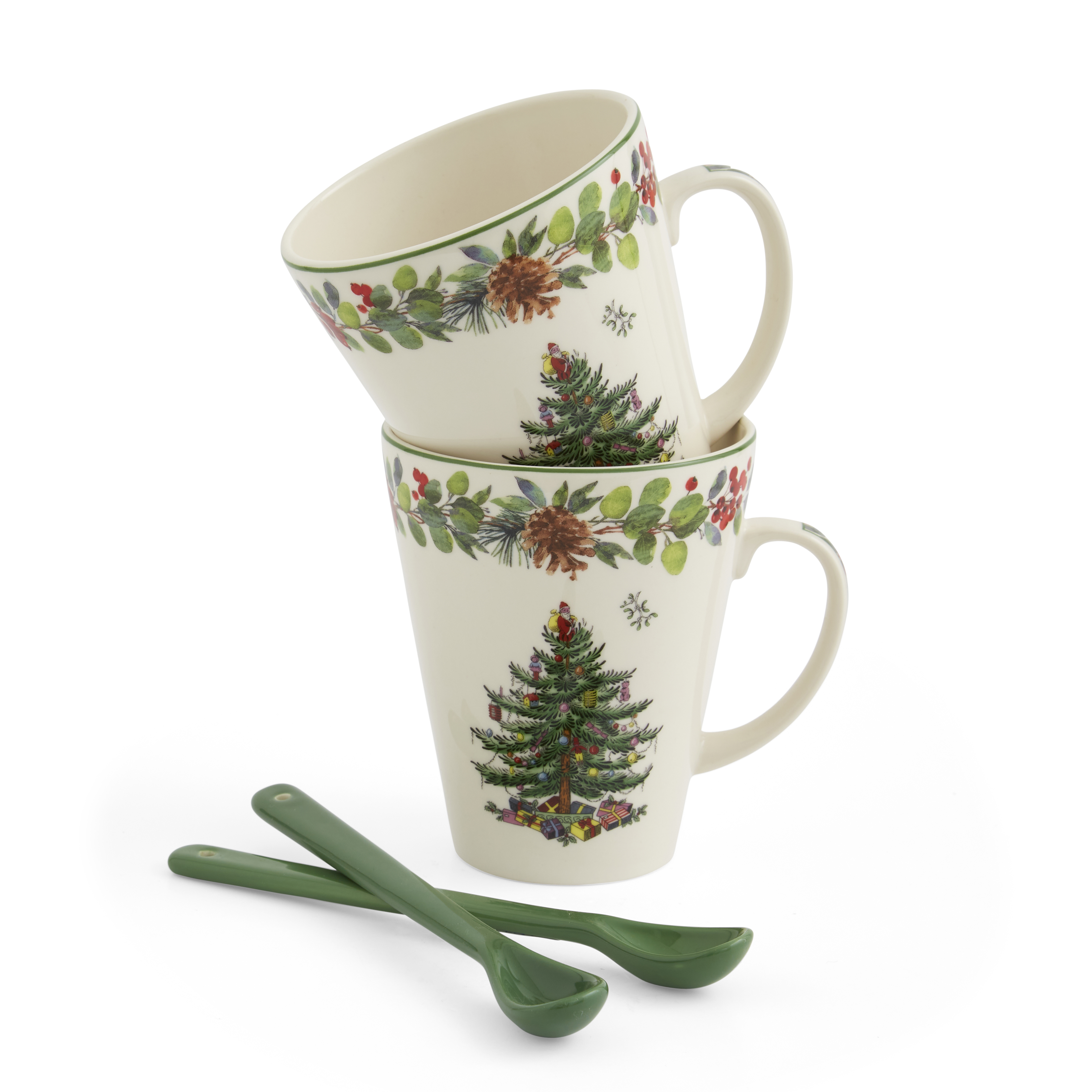 Christmas Tree 2022 Annual 4 Piece Mug and Spoon Set image number null